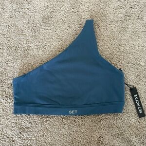 NWT Set Active One Shoulder Sports Bra Luxform River